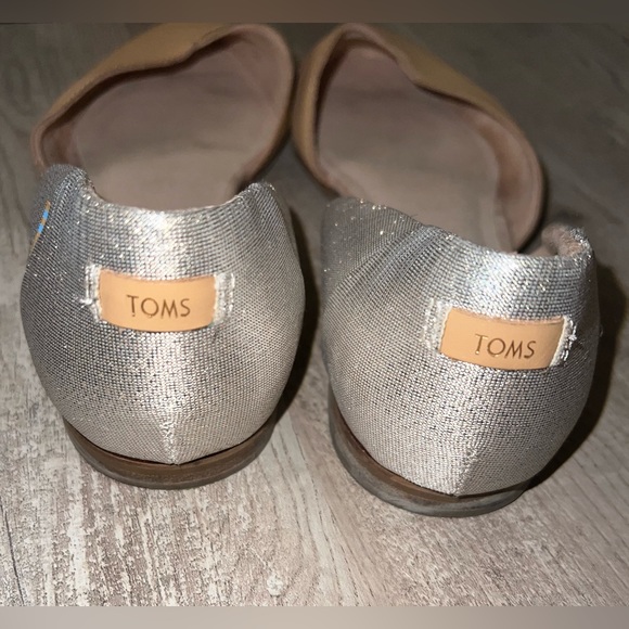 EUC TOMS Jutti D'Orsay Tan Leather Flat - Picture 4 of 9